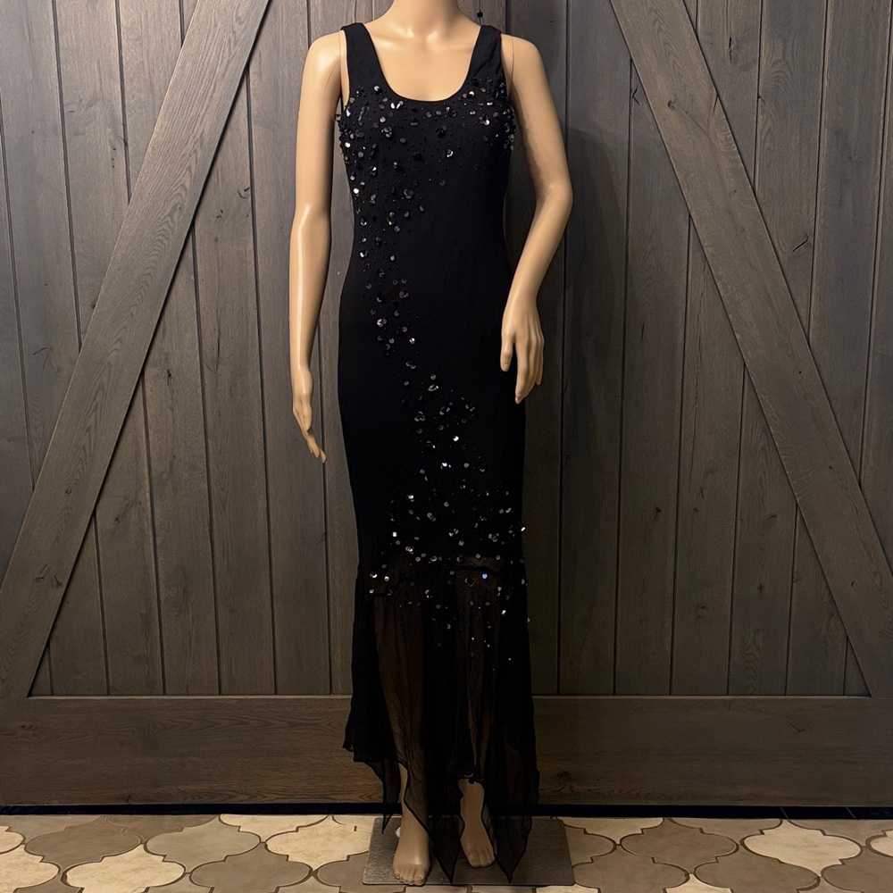 Morrell Maxie Black Sequin Maxi Dress